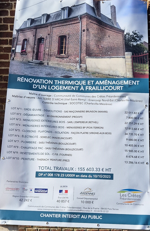 rénovation thermique et aménagement d'un logement à Fraillicourt 2026